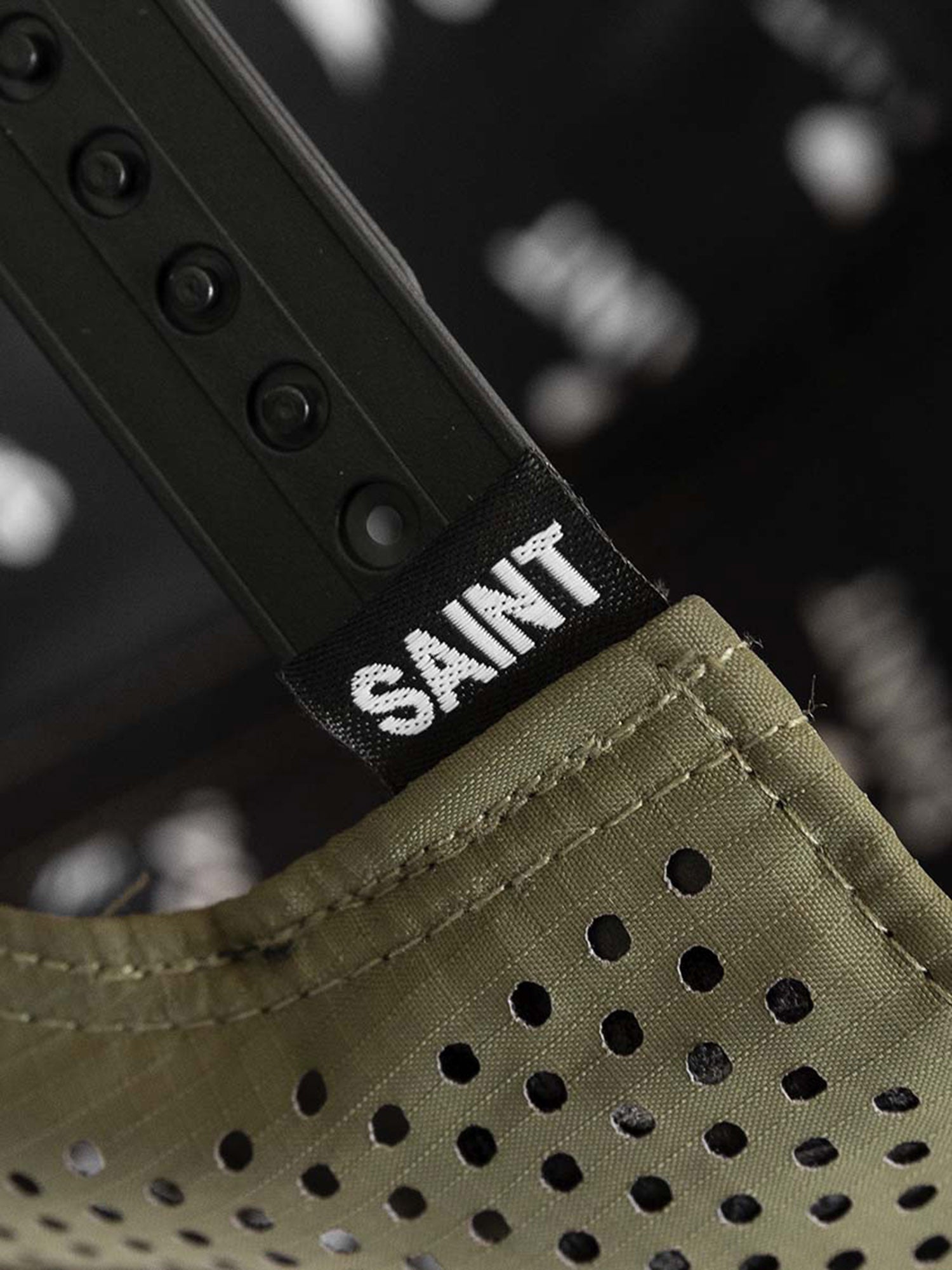 Unisex Saint 3D Logo Mesh Snapback | Black