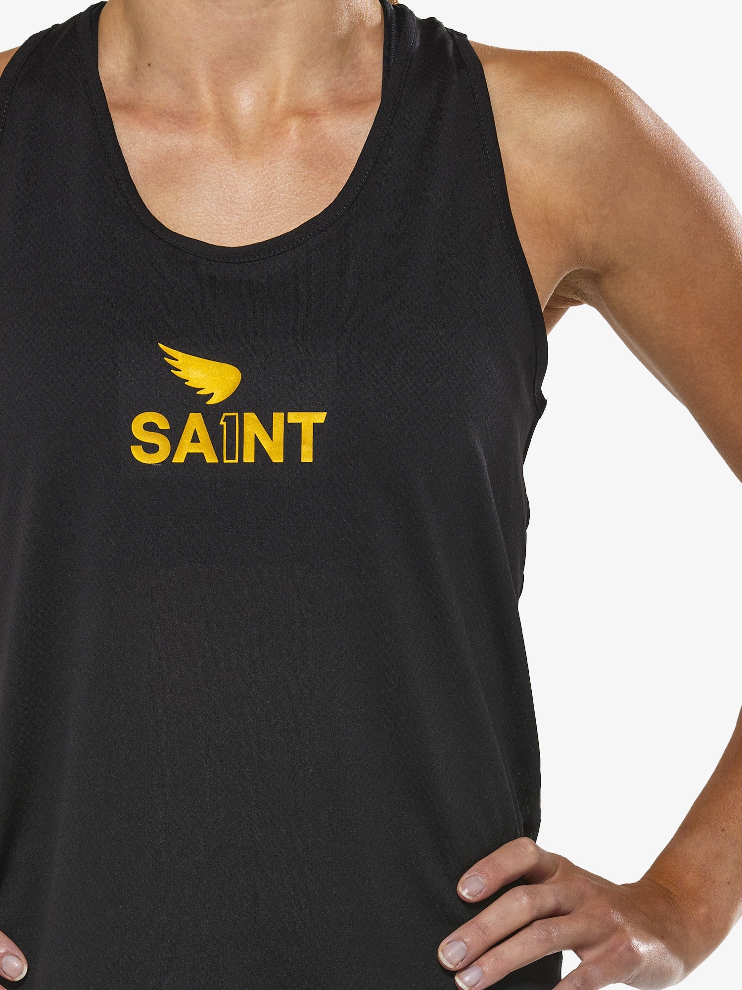 Women's P1 Elite Run Singlet | Black