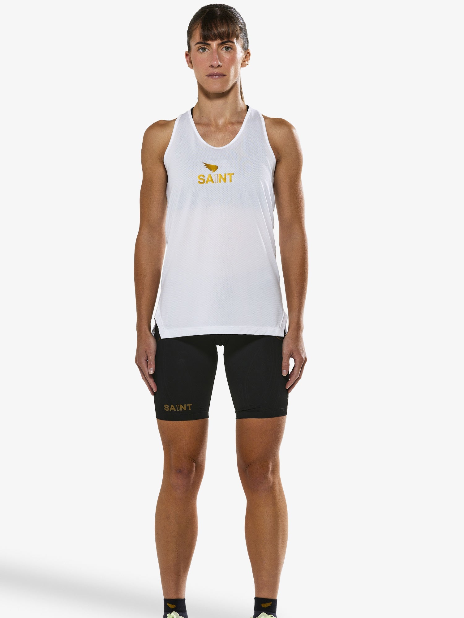 Women's P1 Elite Run Singlet | White