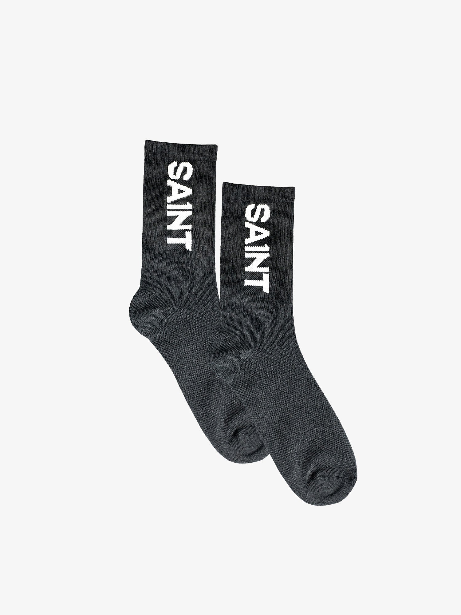 SA1NT Bamboo Crew Socks, 5 Pack | Black