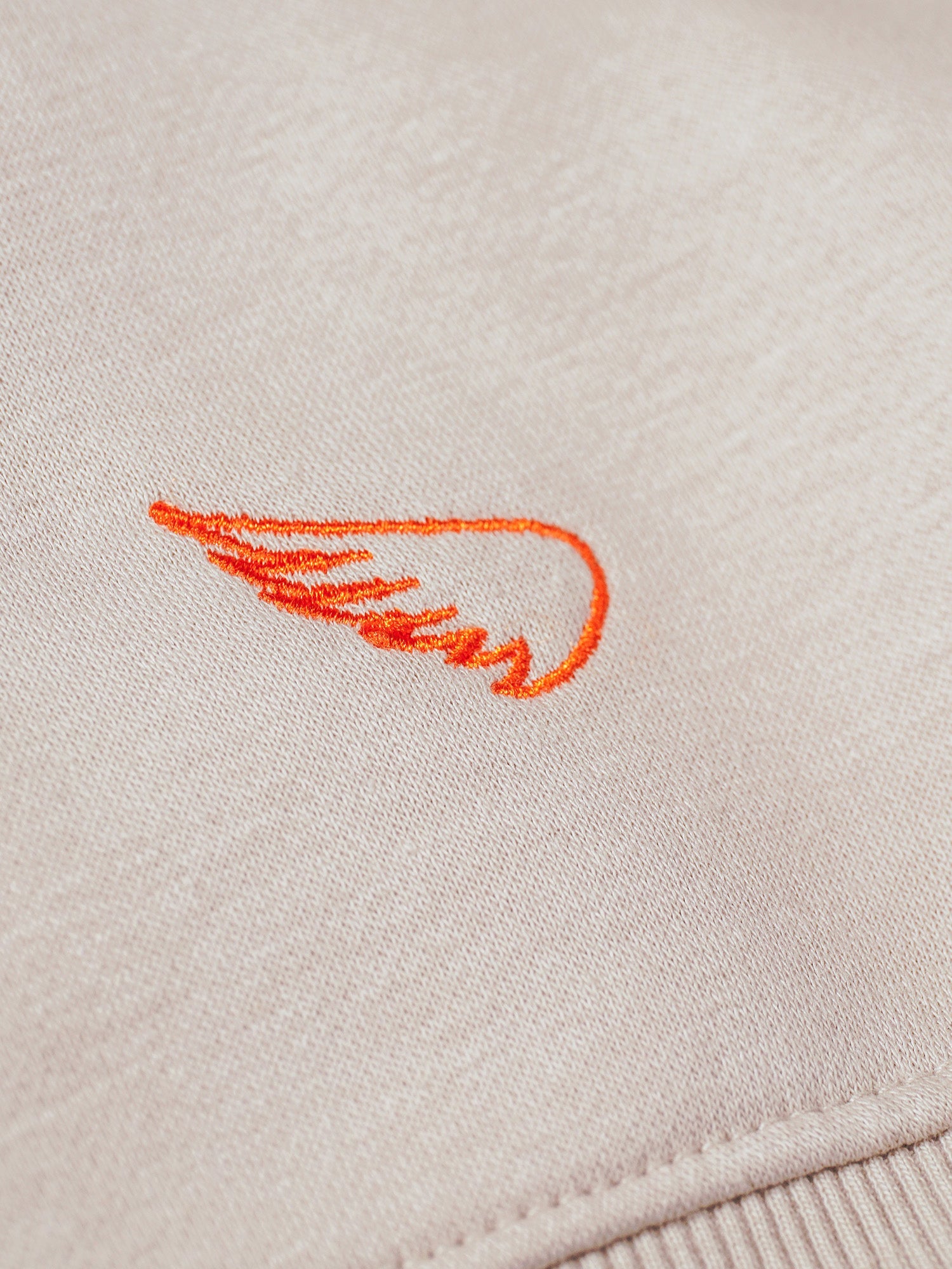 Embroidered Cotton/Tencel Hoodie | Stone