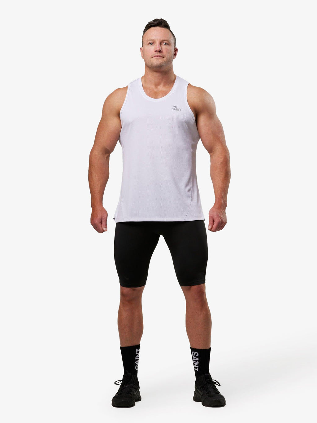 Men's Run Singlet | White