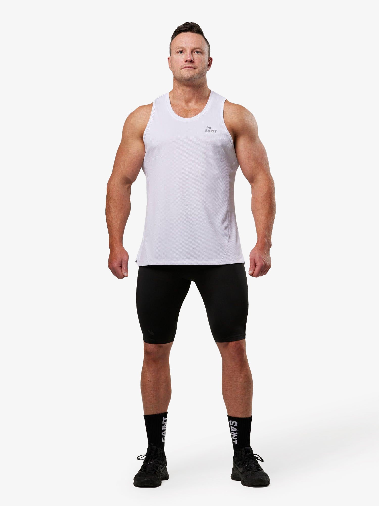 Men's Run Singlet | White